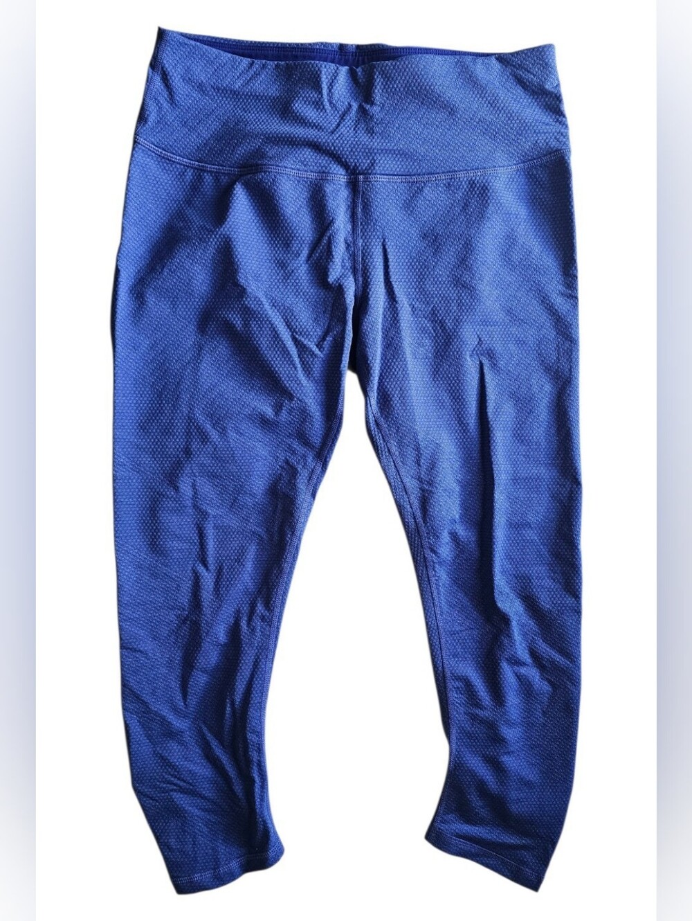 Prana Yoga Cropped Pants Women Size Large Blue Color